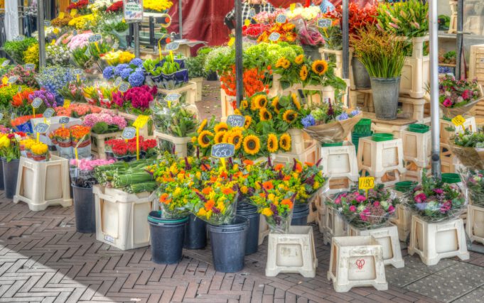 Stand-Markt-Blumen-Verkauf